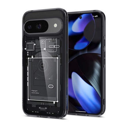 Spigen Google Pixel 9 Pro 5G SPIGEN ULTRA HYBRID ZERO ONE műanyag telefonvédő ütésállóság, légpárnás keret, FEKETE