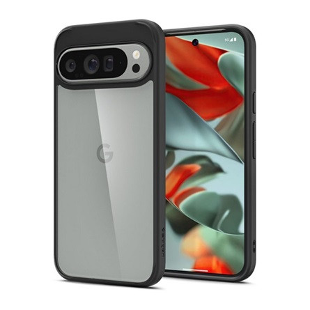 Spigen Google Pixel 9 Pro XL 5G SPIGEN ULTRA HYBRID műanyag telefonvédő ütésállóság, légpárnás keret, ÁTLÁTSZÓ/FEKETE