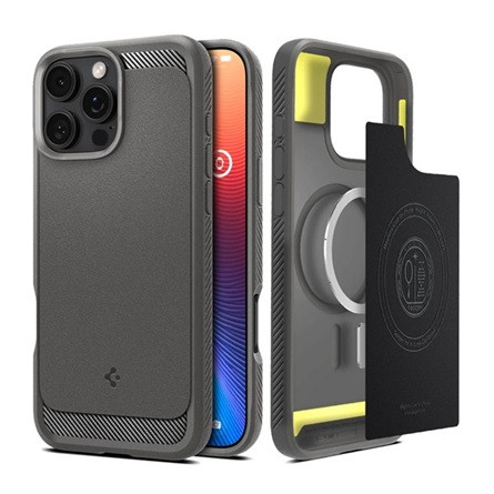 Spigen iPhone 16 Pro Max 5G SPIGEN RUGGED ARMOR szilikon telefonvédő ütésállóság, MagSafe, VILÁGOSSZÜRKE