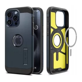   Spigen iPhone 16 Pro Max 5G SPIGEN TOUGH ARMOR MAG műanyag telefonvédő ütésállóság, MagSafe, METÁLFEKETE