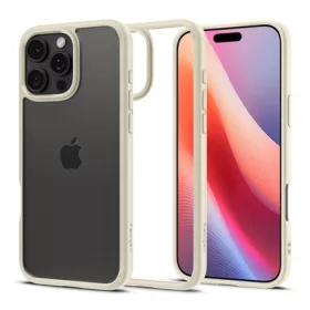   Spigen iPhone 16 Pro Max 5G SPIGEN CRYSTAL HYBRID szilikon telefonvédő ütésállóság, műanyag keret, BÉZS