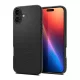 Spigen iPhone 16 Plus 5G SPIGEN LIQUID AIR szilikon telefonvédő ütésállóság, rombusz, FEKETE