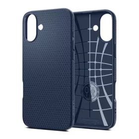   Spigen iPhone 16 Plus 5G SPIGEN LIQUID AIR szilikon telefonvédő ütésállóság, rombusz, SÖTÉTKÉK