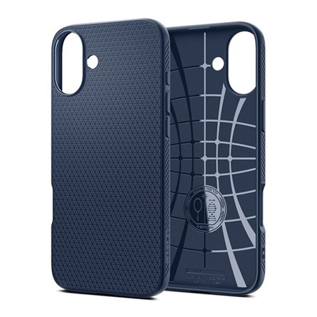 Spigen iPhone 16 Plus 5G SPIGEN LIQUID AIR szilikon telefonvédő ütésállóság, rombusz, SÖTÉTKÉK