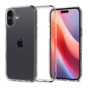   Spigen iPhone 16 Plus 5G SPIGEN CRYSTAL HYBRID szilikon telefonvédő ütésállóság, műanyag keret, ÁTLÁTSZÓ