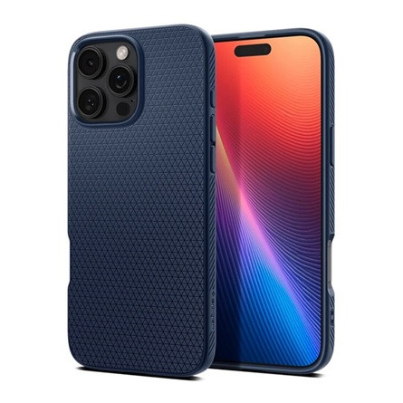 Spigen iPhone 16 Pro 5G SPIGEN LIQUID AIR szilikon telefonvédő ütésállóság, rombusz, SÖTÉTKÉK