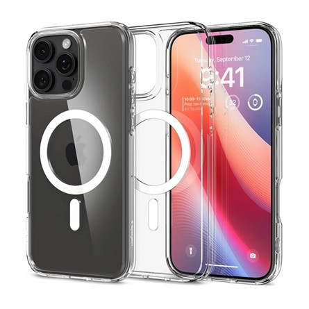 Spigen iPhone 16 Pro 5G SPIGEN ULTRA HYBRID MAG műanyag telefonvédő ütésállóság, MagSafe, FEHÉR