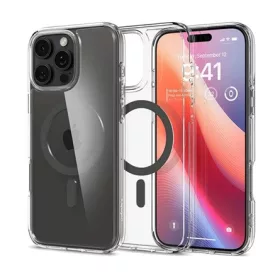   Spigen iPhone 16 Pro 5G SPIGEN ULTRA HYBRID MAG műanyag telefonvédő ütésállóság, MagSafe, SÖTÉTSZÜRKE