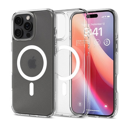 Spigen iPhone 16 Pro 5G SPIGEN ULTRA HYBRID MAG műanyag telefonvédő ütésállóság, MagSafe, ÁTLÁTSZÓ