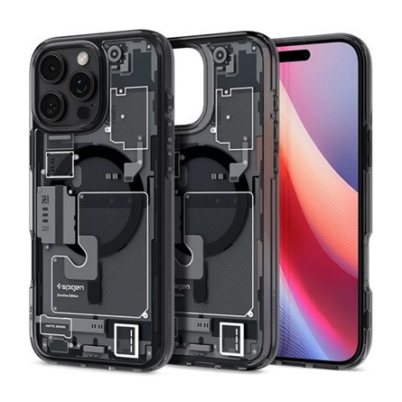 Spigen iPhone 16 Pro 5G SPIGEN ULTRA HYBRID ZERO ONE műanyag telefonvédő ütésállóság, MagSafe, FEKETE