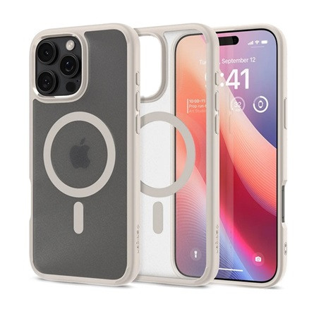 Spigen iPhone 16 Pro 5G SPIGEN ULTRA HYBRID MAG műanyag telefonvédő ütésállóság, MagSafe, TITÁN