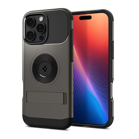 Spigen iPhone 16 Pro 5G SPIGEN SLIM ARMOR MAG szilikon telefonvédő műanyag hátlap, MagSafe, SÖTÉTSZÜRKE