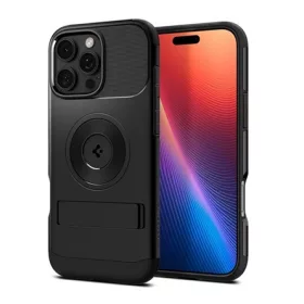   Spigen iPhone 16 Pro 5G SPIGEN SLIM ARMOR MAG szilikon telefonvédő műanyag hátlap, MagSafe, FEKETE