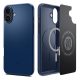Spigen iPhone 16 SPIGEN THIN FIT MAGSAFE műanyag telefonvédő matt, MagSafe, SÖTÉTKÉK