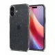 Spigen iPhone 16 5G SPIGEN LIQUID CRYSTAL GLITTER szilikon telefonvédő ütésállóság, csillámporos, ÁTLÁTSZÓ