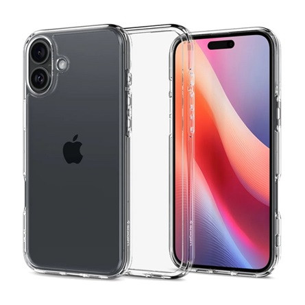 Spigen iPhone 16 5G SPIGEN ULTRA HYBRID műanyag telefonvédő ütésállóság, légpárnás keret, ÁTLÁTSZÓ
