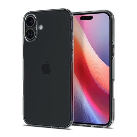 Spigen iPhone 16 5G SPIGEN CRYSTAL FLEX szilikon telefonvédő ütésállóság, légpárnás sarok, SÖTÉTSZÜRKE