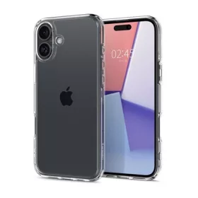   Spigen iPhone 16 5G SPIGEN CRYSTAL HYBRID szilikon telefonvédő ütésállóság, műanyag keret, ÁTLÁTSZÓ