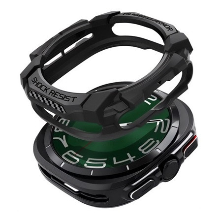 Spigen Samsung Watch Ultra eSIM 47mm SPIGEN RUGGED ARMOR műanyag óra keret ütésállóság FEKETE