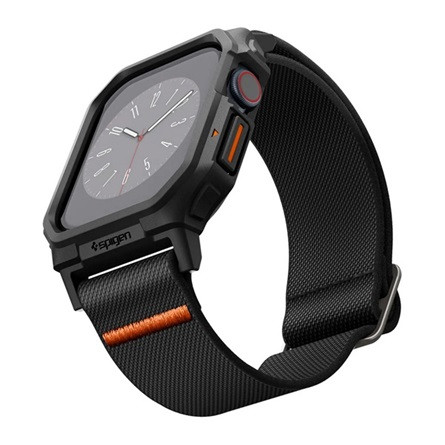 Spigen Apple Watch Series 10 42mm SPIGEN LITE FIT PRO pótszíj egyedi méret, ütésállóság + szilikon keret, FEKETE
