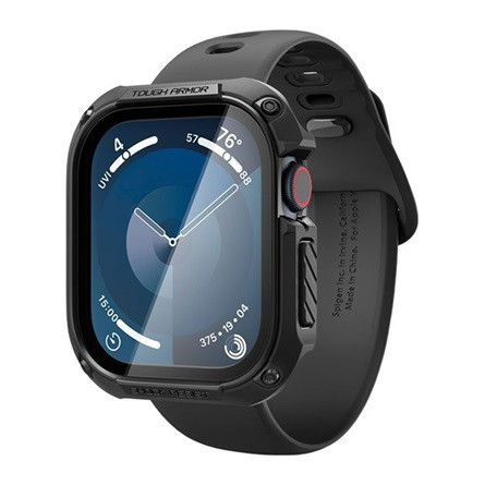 Spigen Apple Watch Series 10 46mm SPIGEN TOUGH ARMOR műanyag óra keret ütésállóság FEKETE