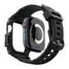 Spigen Apple Watch Series 10 46mm SPIGEN RUGGED ARMOR PRO pótszíj egyedi méret, ütésállóság + szilikon keret, FEKETE