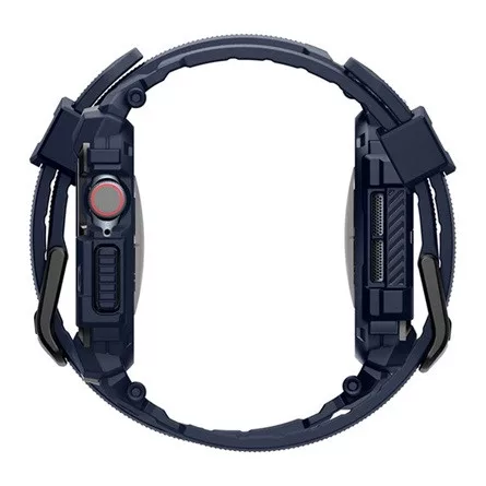Spigen Apple Watch Series 10 46mm SPIGEN RUGGED ARMOR PRO pótszíj egyedi méret, ütésállóság + szilikon keret, SÖTÉTKÉK
