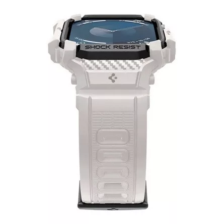 Spigen Apple Watch Series 10 46mm SPIGEN RUGGED ARMOR PRO pótszíj egyedi méret, ütésállóság + szilikon keret, BÉZS