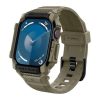 Spigen Apple Watch Series 10 46mm SPIGEN RUGGED ARMOR PRO pótszíj egyedi méret, ütésállóság + szilikon keret, SÖTÉTZÖLD
