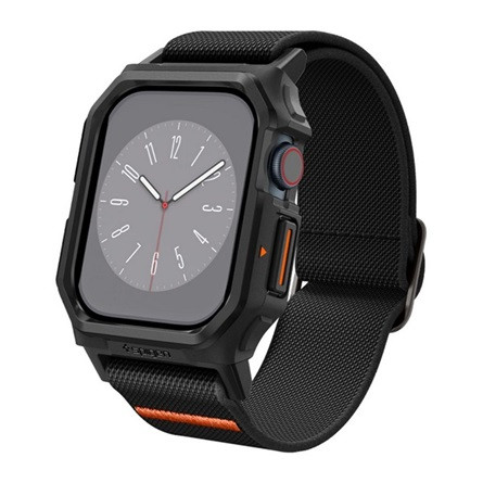 Spigen Apple Watch Series 10 46mm SPIGEN LITE FIT PRO pótszíj egyedi méret, ütésállóság + szilikon keret, FEKETE