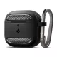 SPIGEN RUGGED ARMOR szilikon tok ütésállóság, karbon minta, FEKETE Apple AirPods 4