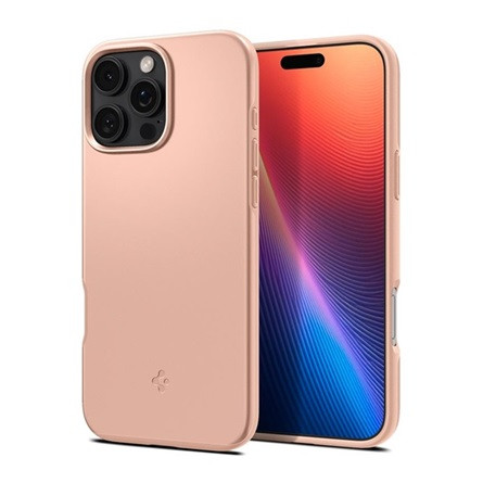 Spigen iPhone 16 Pro Max SPIGEN THIN FIT MAGSAFE műanyag telefonvédő matt, MagSafe, ROZÉARANY