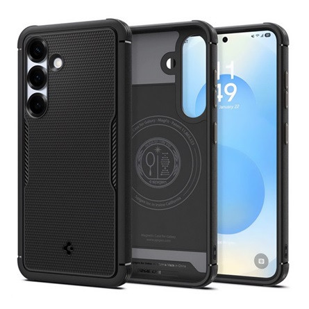 Spigen Samsung S25 SPIGEN CORE ARMOR MAG szilikon telefonvédő ütésállóság, MagSafe, FEKETE