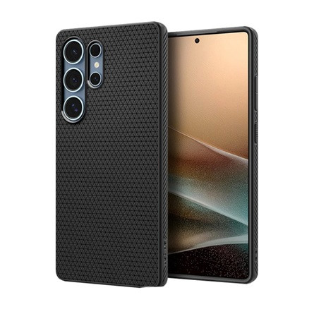 Spigen Samsung S25 Ultra SPIGEN LIQUID AIR szilikon telefonvédő ütésállóság, rombusz, FEKETE