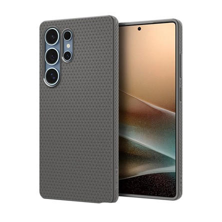 Spigen Samsung S25 Ultra SPIGEN LIQUID AIR szilikon telefonvédő ütésállóság, rombusz, SÖTÉTSZÜRKE