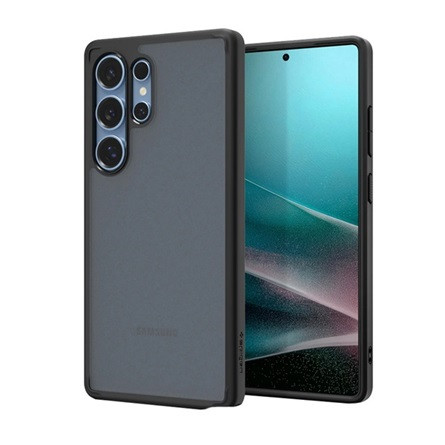 Spigen Samsung S25 Ultra SPIGEN ULTRA HYBRID műanyag telefonvédő ütésállóság, matt, FEKETE/ÁTLÁTSZÓ