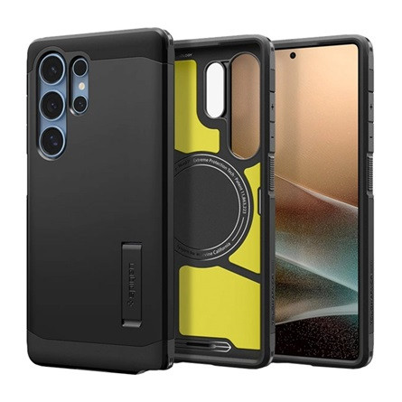 SPIGEN Samsung S25 Ultra SPIGEN TOUGH ARMOR MAG műanyag telefonvédő ütésállóság, MagSafe, FEKETE