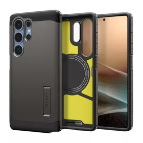   Spigen Samsung S25 Ultra SPIGEN TOUGH ARMOR MAG műanyag telefonvédő ütésállóság, MagSafe, SÖTÉTSZÜRKE