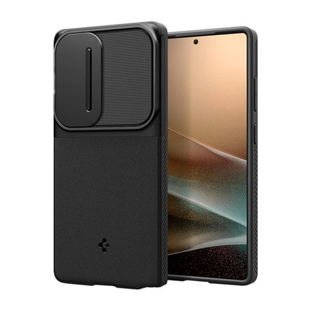 Spigen Samsung S25 Ultra SPIGEN OPTIK ARMOR szilikon telefonvédő kameravédő FEKETE