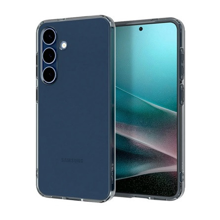SPIGEN Samsung S25 SPIGEN LIQUID CRYSTAL szilikon telefonvédő ütésállóság, légpárnás sarok, SÖTÉTSZÜRKE