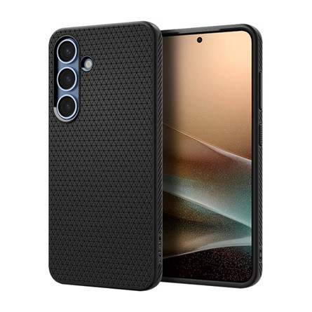 Spigen Samsung S25 SPIGEN LIQUID AIR szilikon telefonvédő ütésállóság, rombusz, FEKETE