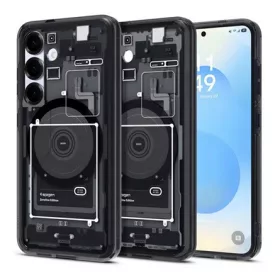   Spigen Samsung S25 SPIGEN ULTRA HYBRID ZERO ONE műanyag telefonvédő ütésállóság, MagSafe, FEKETE