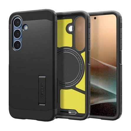 Spigen Samsung S25 SPIGEN TOUGH ARMOR MAG műanyag telefonvédő ütésállóság, MagSafe, FEKETE