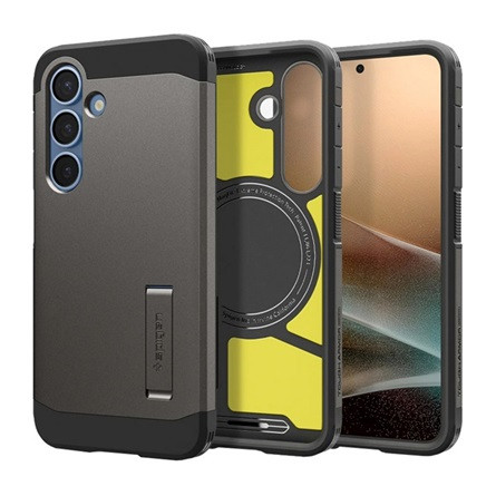 Spigen Samsung S25 SPIGEN TOUGH ARMOR MAG műanyag telefonvédő ütésállóság, MagSafe, SÖTÉTSZÜRKE