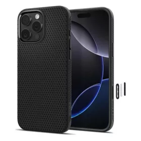  SPIGEN iPhone 16 Pro Max SPIGEN LIQUID AIR T szilikon telefonvédő ütésállóság, MagSafe, FEKETE