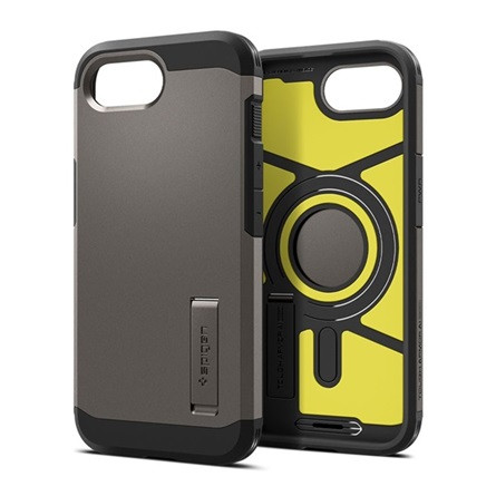 Spigen iPhone 16e SPIGEN TOUGH ARMOR MAG műanyag telefonvédő ütésállóság, MagSafe, SÖTÉTSZÜRKE