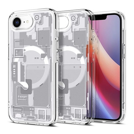 Spigen iPhone 16e SPIGEN ULTRA HYBRID ZERO ONE műanyag telefonvédő ütésállóság, MagSafe, FEHÉR