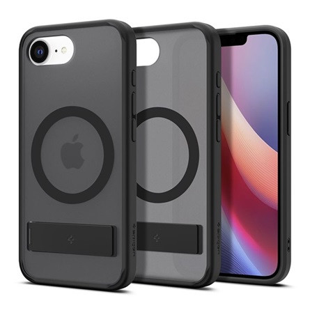 Spigen iPhone 16e SPIGEN ULTRA HYBRID S műanyag telefonvédő ütésállóság, MagSafe, FEKETE