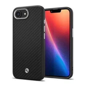   Spigen iPhone 16e SPIGEN ENZO ARAMID telefonvédő Magsafe, karbon minta, FEKETE