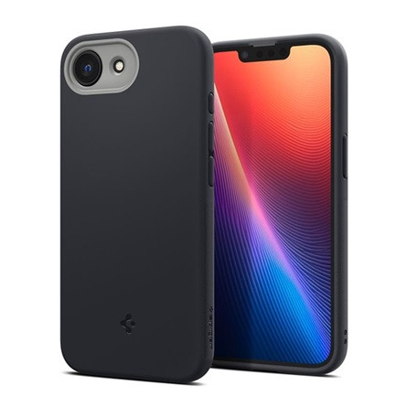 SPIGEN iPhone 16e SPIGEN NANO POP szilikon telefonvédő kameravédő, MagSafe, FEKETE